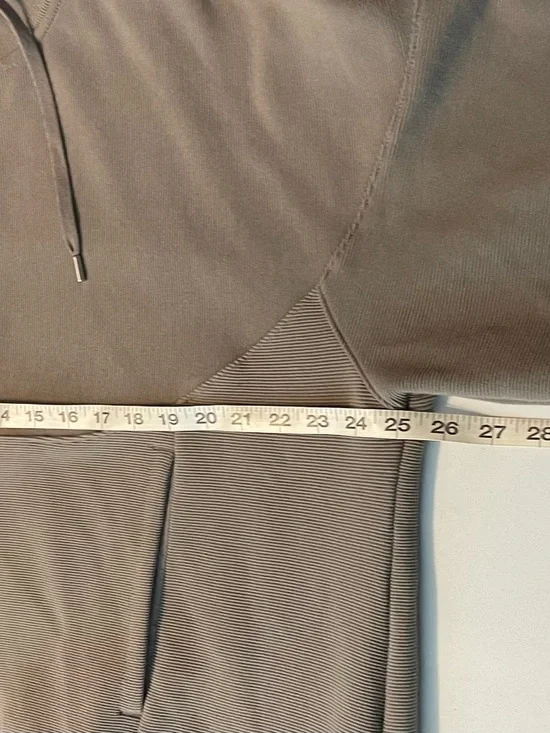 Calia Size XXL Taupe Textured Minimalist 1/2 Zip Cropped Sweatshirt LKNW - Picture 4 of 6